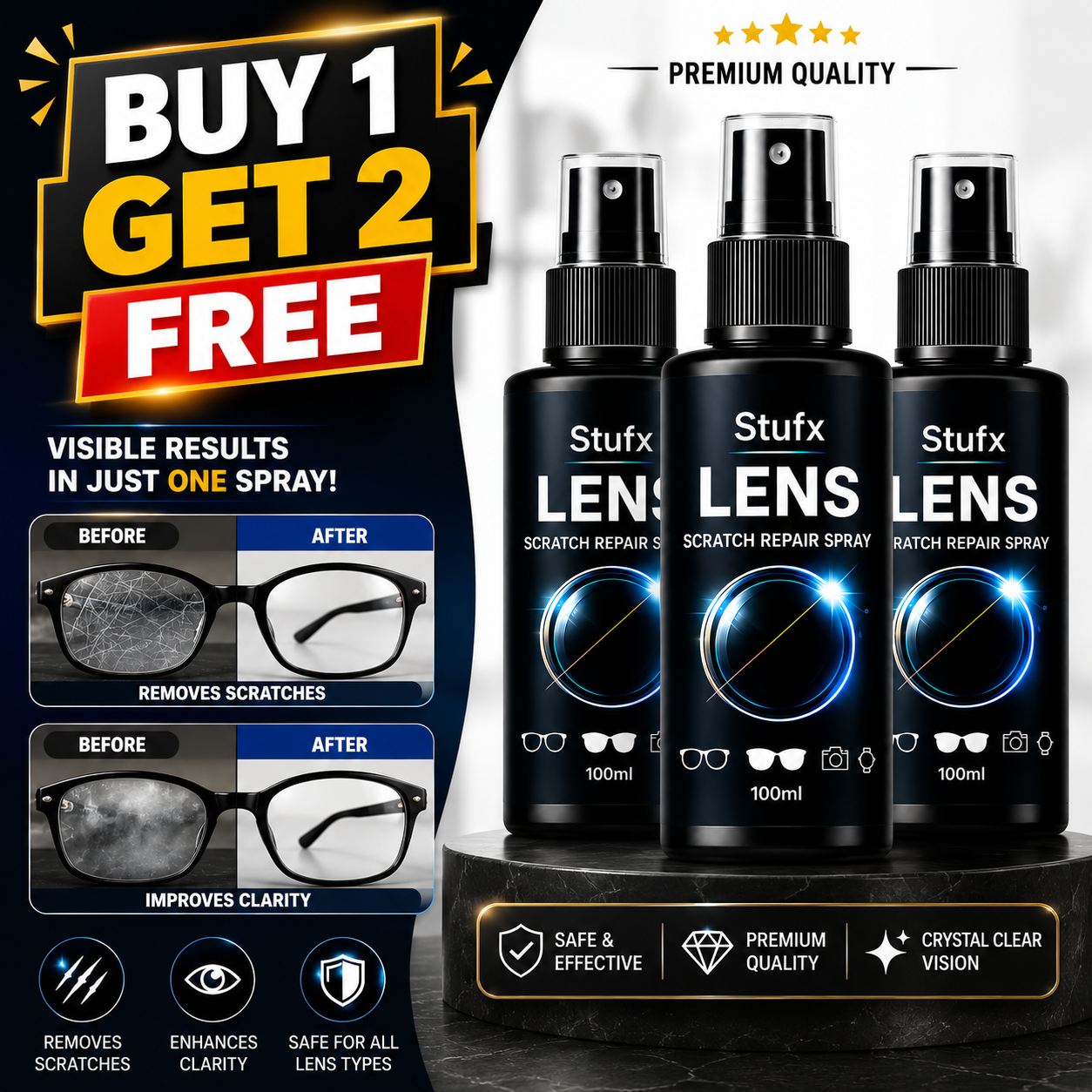 UNI™ - Glass Scratch Repair Spray ( BUY 1 GET 1 FREE )