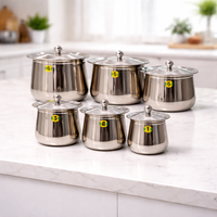 Premium Mirror-Finish Steel Storage Set