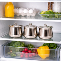 Premium Mirror-Finish Steel Storage Set