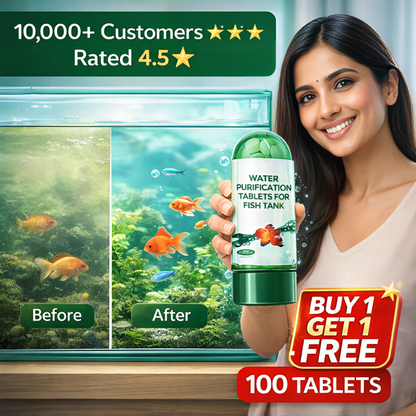 Aquarium Purifying Tablets [BUY 1 GET 1 FREE] – Safe for All Types of Fish | 1 to 4 tabs per tank